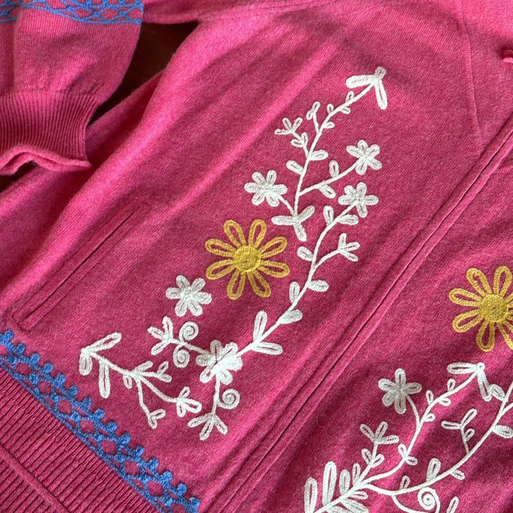 Johnny Was Ryan Zip Up Hoodie in Fuchsia XL NWT - Picture 2 of 13